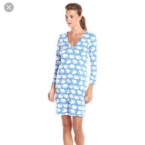 Lilly Pulitzer Elephants Christy V-Neck Dress